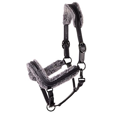 Halfter Harry's Horse Leder Anatomic Furry Matt Schwarz
