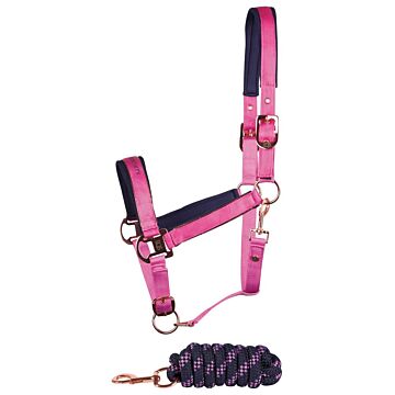 Halfter-set Harry's Horse Satin Eli Rosebud