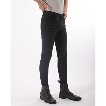 Reithose QHP Fillip Junior beengrip Schwarz 