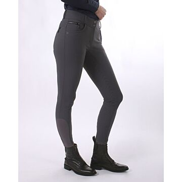Reithose QHP Ninthe Fullgriff grau