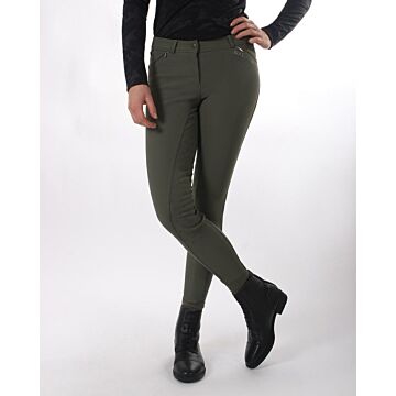 Reithose QHP Scottie fullgriff grün