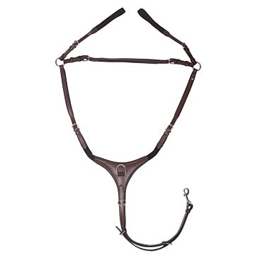 Brustgeschirr QHP Luxury braun
