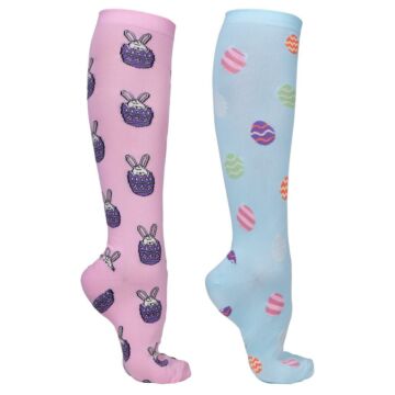 Socke QHP Pasen Rosa/Blau