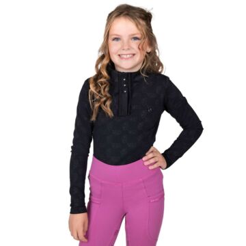 Trainiershirt QHP Lissie Junior Black Trainiershirt QHP Lissie Junior Black