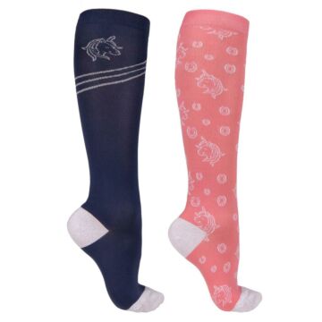 Reitsocken QHP Jaily Evening blue/pink