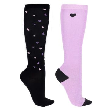 Reitsocken QHP Lize Black/Violet