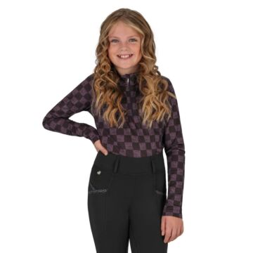 Trainiershirt QHP Lize Junior Black/Violet