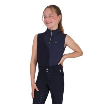 Ärmellos trainiershirt QHP Aubree Junior Navy