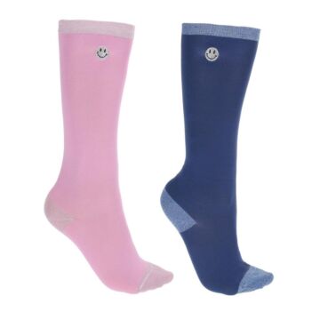 Reitsocken QHP QHP Rosalynn Pink Blue