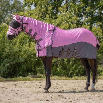 Fliegendecke QHP Collection with neck & hood Cheery pink