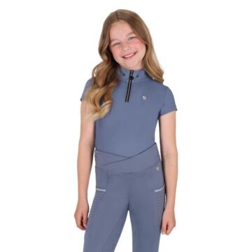 Trainiershirt QHP Aubree Junior Misty blue