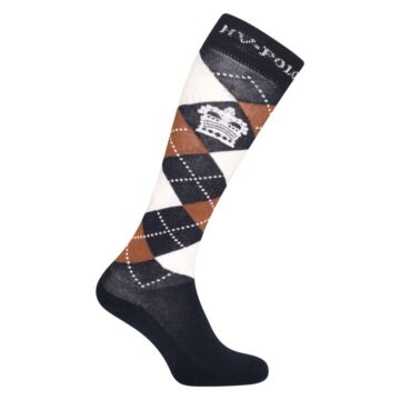Reitsocken HV Polo Argyle Navy/Camel