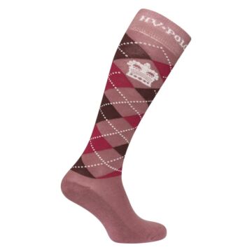 Reitsocken HV Polo Argyle rosa
